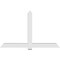 Ekena Millwork Eugene Architectural Grade PVC Gable Bracket, 84"W x 52 1/2"H x 4"D x 6"F, 15/12 Pitch GBP084X53X0406EUG00 - alternate 3